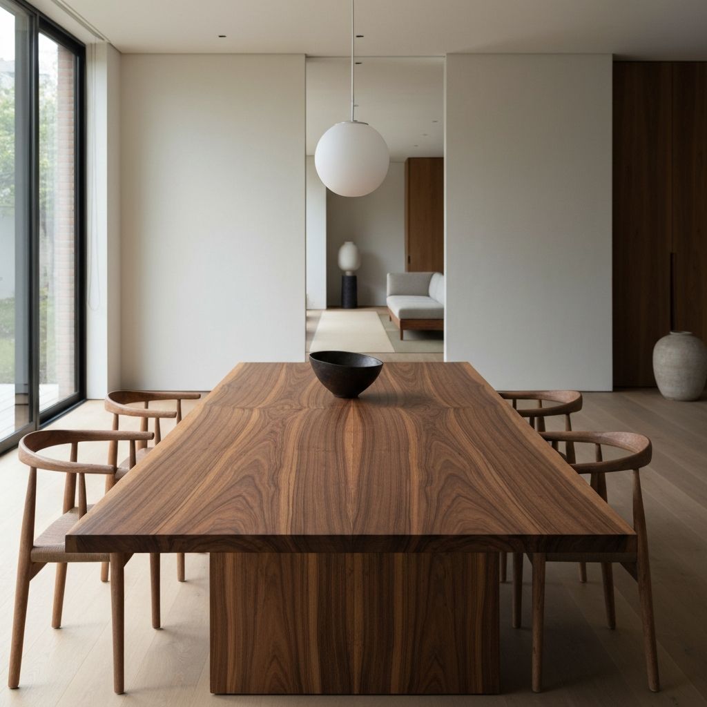 Custom walnut dining table