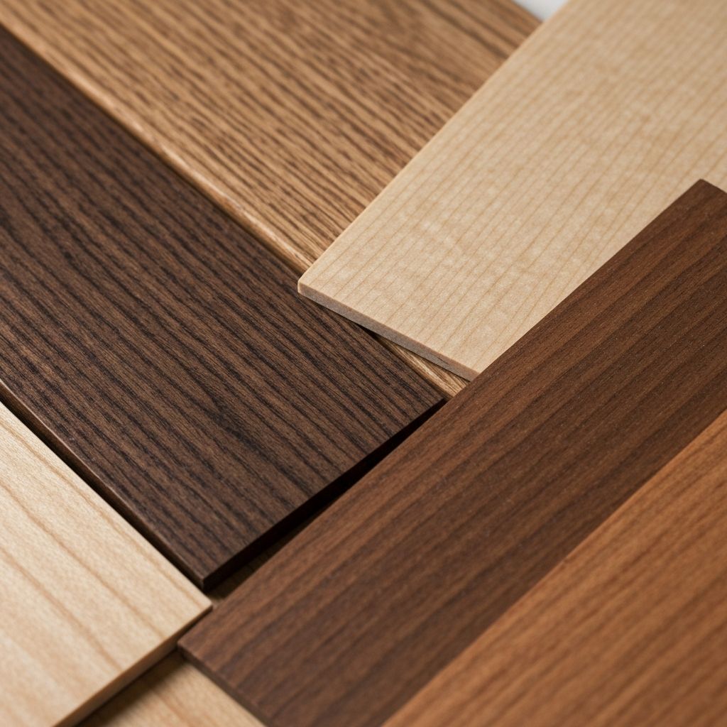 Hardwood material samples